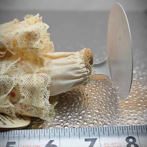 collector dolls hand painted porcelain authentic garments bunny on stand - Picture 7 of 8